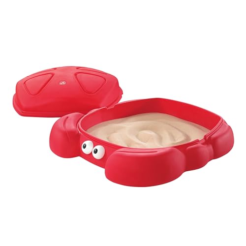 Step2 Crabbie Sandkasten mit Deckel und Sitzbank | Plastik Sand Kasten mit Abdeckung für Kinder in...