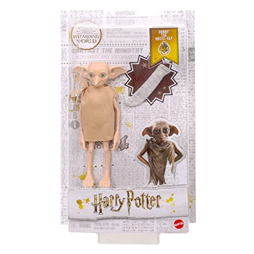 Mattel Harry Potter Sammelfigur Dobby der Hauself in altes Leintuch gekleidet, mit Socke als...