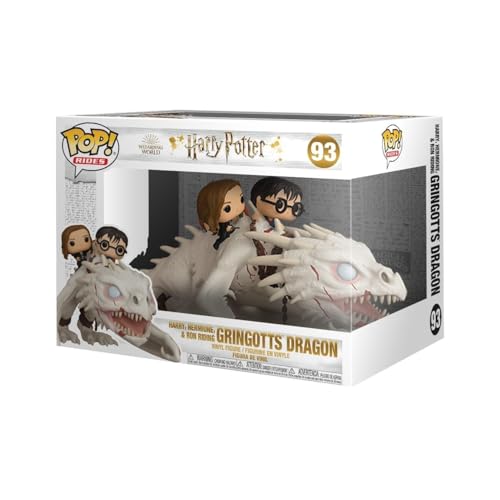 Funko Pop! Ride: Dragon mit Harry, Ron, & Hermione - Harry Potter - Vinyl-Sammelfigur - Geschenkidee...