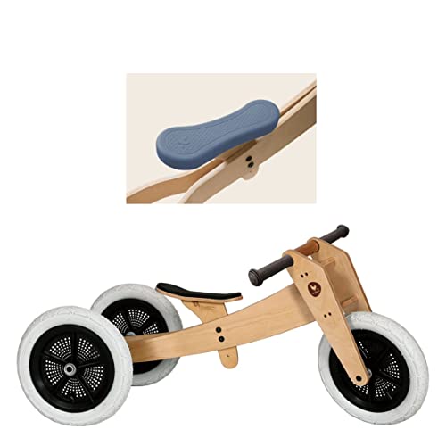 Wishbone bike Original 3in1 Natural mit Sattelbezug blau