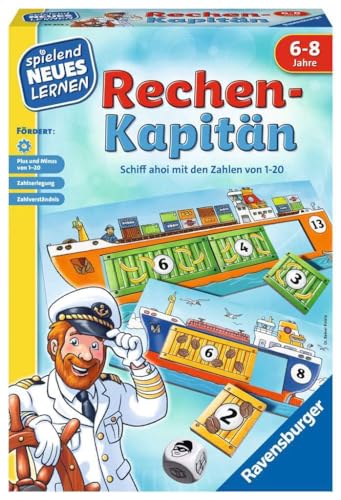 Ravensburger 24972 - Rechen-Kapitän - Spielen und Lernen für Kinder, Lernspiel für Kinder von 6-8...