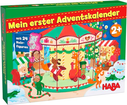 HABA Adventskalender - Auf dem Weihnachtsmarkt - 24 liebevoll gestaltete Holzfiguren mit...