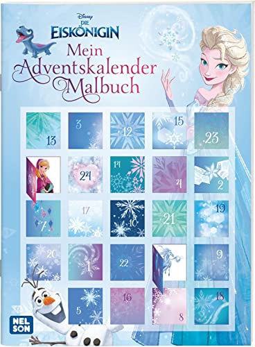 Disney Die Eiskönigin: Disney Die Eiskönigin: Mein Adventskalender-Malbuch: Mit 24 Türchen und...