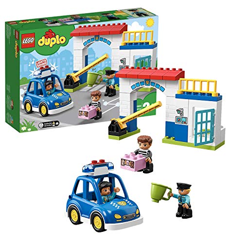 LEGO 10902 DUPLO Polizeistation mit Polizeiauto, Gefängniszelle und 2 Polizisten als Minifiguren,...