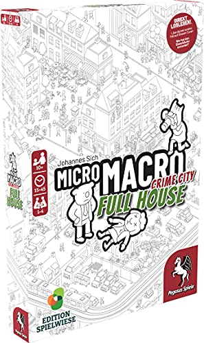 Pegasus Spiele 59061G MicroMacro Crime City 2-Full House, mehrfarbig, bunt [deutsche Version]