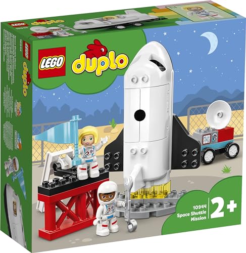 LEGO 10944 DUPLO Spaceshuttle Weltraummission, Spielzeug-Rakete mit Steine für Kleinkinder ab 2...