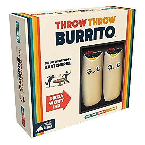 Exploding Kittens, Throw Throw Burrito (Auflage 2022), Partyspiel, Kartenspiel, 2-6 Spieler, Ab 7+...