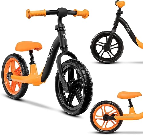 Lionelo Alex Laufrad Kinder Fahrrad bis 30 kg Sattel und Lenker einstellbar 12 Zoll Eva Schaumräder...