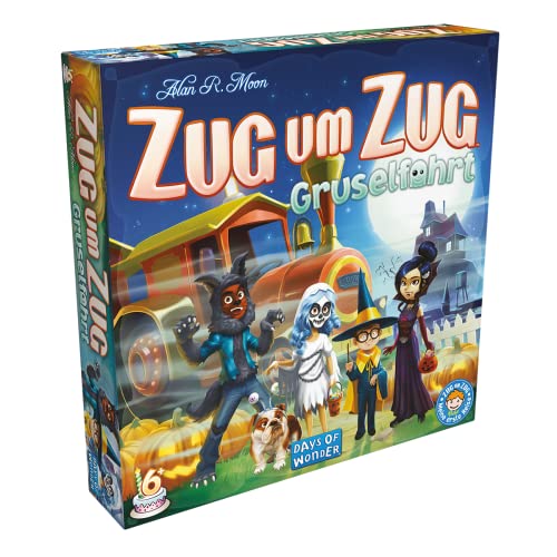 Days of Wonder, Zug um Zug – Gruselfahrt, Kinderspiel, Brettspiel, 2-4 Spieler, Ab 6+ Jahren,...