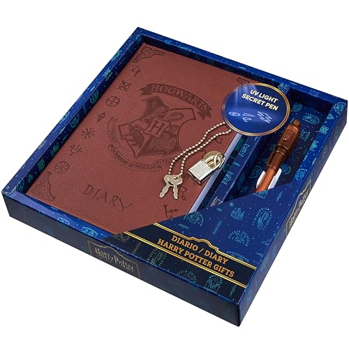 Harry Potter Tagebuch mit Schloss, Magisch und lustig Notizbuch, Schlüssel und Unsichtbar Stift,...