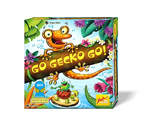 Zoch 601105129 - Go Gecko Go (Kinderspiel ab 6 Jahre) - fröhliches Wettschwimmen für 2-4 Spieler -...