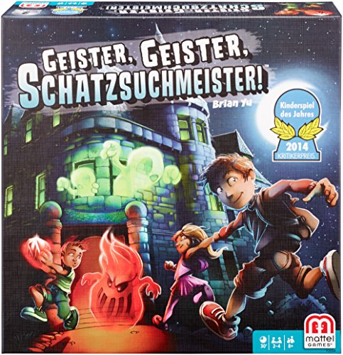 Mattel Games Y2554 - Geister, Geister, Schatzsuchmeister, Brettspiel, Gesellschaftsspiel ab 8 Jahren