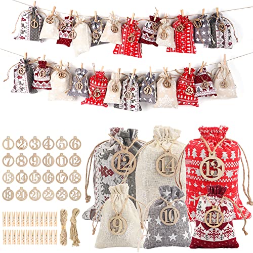 Adventskalender zum Befüllen 2024 für Kinder Frauen Männer, Weihnachtskalender Selbst Befüllen...