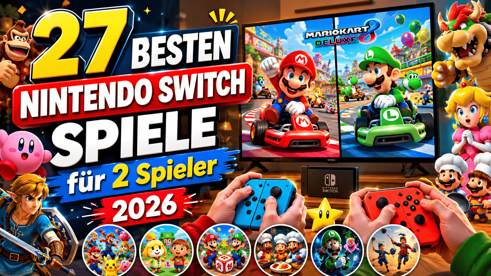 27 BESTEN Nintendo Switch Spiele für 2 Spieler