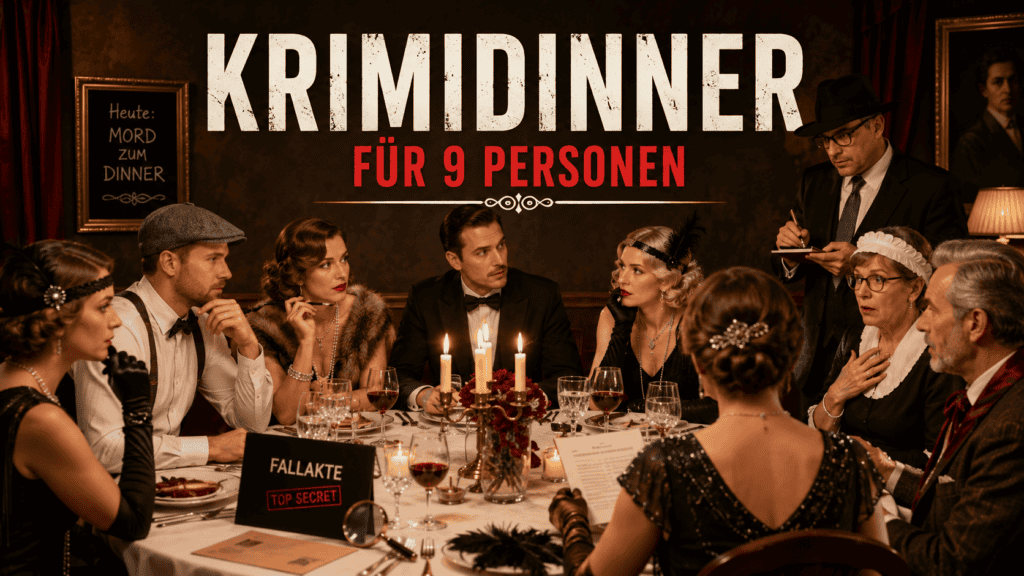 Krimidinner für 9 Personen
